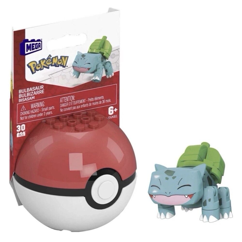 MEGA Construx Pokemon Pokeball Evergreen Set Bulbasaur Brand New Factory Sealed
